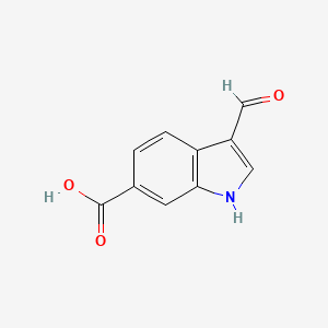 molecular formula C10H7NO3 B1344291 3-formyl-1H-indole-6-carboxylic acid CAS No. 887576-06-9