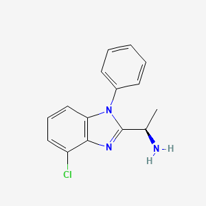 molecular formula C15H14ClN3 B13442926 (R)-1-(4-Chloro-1-phenyl-1H-benzo[D]imidazol-2-YL)ethanamine 