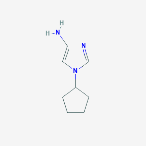 molecular formula C8H13N3 B13442946 1-cyclopentyl-1H-imidazol-4-amine 
