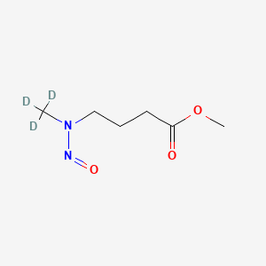 molecular formula C6H12N2O3 B13442982 N-Nitroso-N-methyl-4-aminobutyric Acid-d3 Methyl Ester 