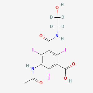 molecular formula C12H11I3N2O5 B13443000 Ioxitalamic Acid-d4 