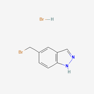 molecular formula C8H8Br2N2 B1344303 5-(Bromomethyl)-1H-indazole hydrobromide CAS No. 192369-93-0