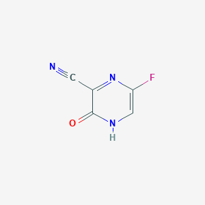 molecular formula C5H2FN3O B1344304 6-Fluoro-3-oxo-3,4-dihydropyrazine-2-carbonitrile CAS No. 356783-31-8