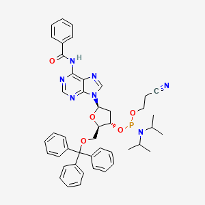 molecular formula C45H48N7O5P B13443060 N-[9-[(2R,4S,5R)-4-[2-cyanoethoxy-[di(propan-2-yl)amino]phosphanyl]oxy-5-(trityloxymethyl)oxolan-2-yl]purin-6-yl]benzamide 