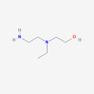 molecular formula C6H16N2O B1344310 2-[(2-Aminoethyl)(ethyl)amino]ethan-1-ol CAS No. 5753-48-0