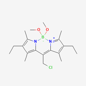 molecular formula C20H30BClN2O2 B13443106 meso-Chloromethyl Diethyl Des-difluoro Tetramethyl Dimethoxy BODIPY 