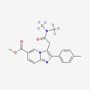 molecular formula C20H21N3O3 B13443114 Zolpidem-d6 6-Carboxylic Acid Methyl Ester 