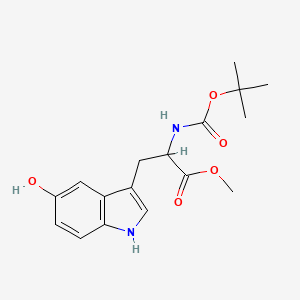 molecular formula C17H22N2O5 B1344315 methyl 2-((tert-butoxycarbonyl)amino)-3-(5-hydroxy-1H-indol-3-yl)propanoate 
