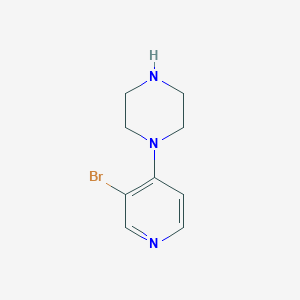 molecular formula C9H12BrN3 B13443150 1-(3-Bromopyridin-4-yl)piperazine 