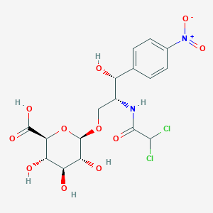 molecular formula C17H20Cl2N2O11 B134432 Chloramphenicol glucuronide CAS No. 39751-33-2