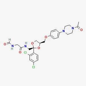 molecular formula C26H30Cl2N4O6 B13443264 Ketoconazole-N-methylformamide 
