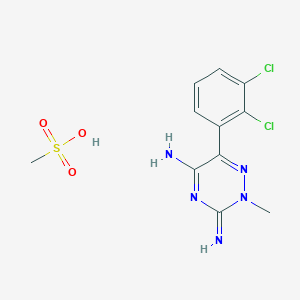 molecular formula C11H13Cl2N5O3S B13443271 2-Methyllamotrigine Methanesulfonate 