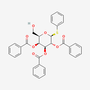 molecular formula C33H28O8S B13443320 phenyl 2,3,4-tri-O-benzoyl-1-thio-beta-d-galactopyranoside 