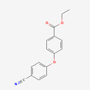 molecular formula C16H13NO3 B13443321 Ethyl 4-[4-(aminomethyl)phenoxy]benzoate 