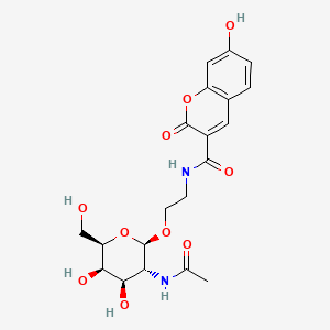 molecular formula C20H24N2O10 B13443331 N-[2-[[2-(Acetylamino)-2-deoxy-beta-D-galactopyranosyl]oxy]ethyl]-7-hydroxy-2-oxo-2H-1-benzopyran-3-carboxamide 