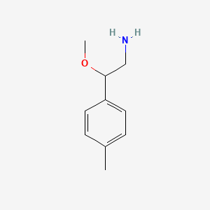 molecular formula C10H15NO B13443343 2-Methoxy-2-(4-methylphenyl)ethan-1-amine 