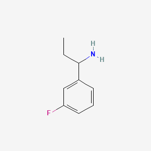 molecular formula C9H12FN B1344336 1-(3-Fluorophenyl)propan-1-amine CAS No. 473732-57-9