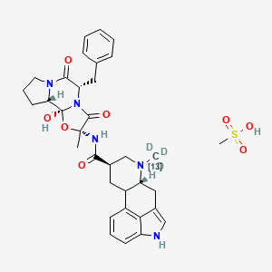 molecular formula C34H41N5O8S B13443375 Dihydro Ergotamine-13C,d3 Mesylate 