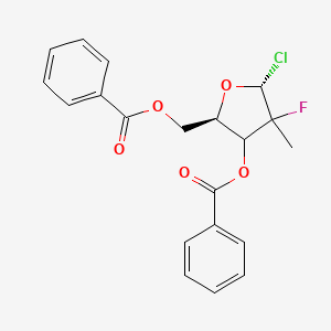 molecular formula C20H18ClFO5 B13443445 (2R)-2-Deoxy-2-fluoro-2-methyl-alpha-D-erythro-pentofuranosyl Chloride 3,5-Dibenzoate 