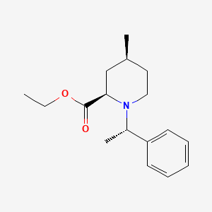 molecular formula C17H25NO2 B13443489 Ethyl (2R,4S)-4-Methyl-1-((S)-1-phenylethyl)piperidine-2-carboxylate 