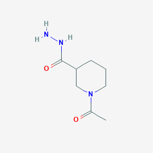 molecular formula C8H15N3O2 B1344355 1-Acetyl-3-piperidinecarbohydrazide CAS No. 1098343-82-8
