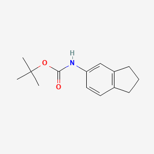 molecular formula C14H19NO2 B1344359 tert-Butyl 2,3-Dihydro-1H-inden-5-ylcarbamate CAS No. 695231-56-2