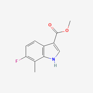 molecular formula C11H10FNO2 B13443612 Methyl 6-fluoro-7-methyl-1H-indole-3-carboxylate 