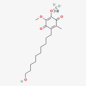 molecular formula C19H30O5 B13443623 Idebenone-13C,d3 