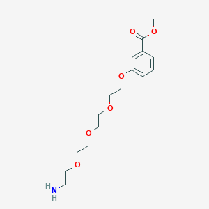 molecular formula C16H25NO6 B13443657 3-(11-Amino-3,6,9-trioxaundecanoxy)benzoic Acid Methyl Ester Trifluoracetic Acid salt 
