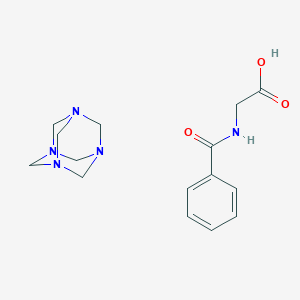 molecular formula C15H21N5O3 B134437 Methenamine hippurate CAS No. 5714-73-8