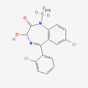 molecular formula C16H12Cl2N2O2 B13443700 Lormetazepam-13C,d3 