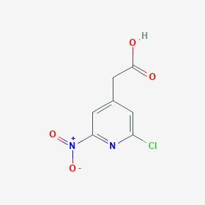 molecular formula C7H5ClN2O4 B13443708 (2-Chloro-6-nitropyridin-4-YL)acetic acid 