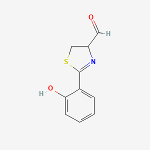 molecular formula C10H9NO2S B13443718 4,5-Dihydro-2-(2-hydroxyphenyl)-4-thiazolecarboxaldehyde 