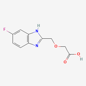 molecular formula C10H9FN2O3 B1344373 [(5-Fluoro-1H-benzimidazol-2-yl)methoxy]-acetic acid CAS No. 915920-11-5