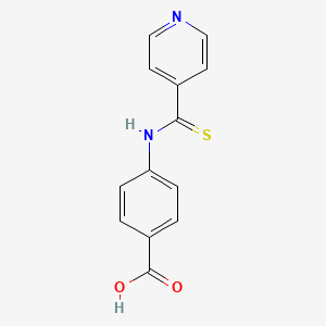 molecular formula C13H10N2O2S B1344375 4-[(吡啶-4-基碳硫酰)氨基]苯甲酸 CAS No. 76054-21-2