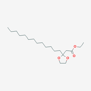 molecular formula C20H38O4 B13443751 Ethyl 2-Tridecyl-1,3-dioxolane-2-acetate 