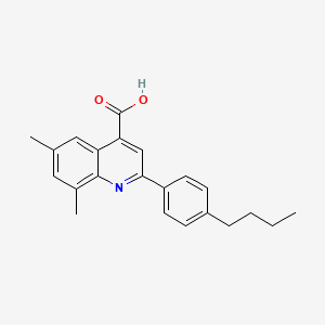 molecular formula C22H23NO2 B1344377 2-(4-Butylphenyl)-6,8-dimethylquinoline-4-carboxylic acid CAS No. 932886-61-8
