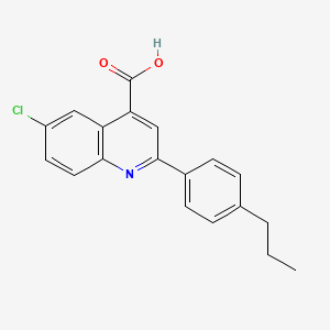 molecular formula C19H16ClNO2 B1344378 6-Chloro-2-(4-propylphenyl)quinoline-4-carboxylic acid CAS No. 932886-69-6