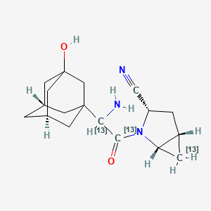 molecular formula C18H25N3O2 B13443783 Saxagliptin-13C3 