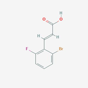 molecular formula C9H6BrFO2 B13443788 (E)-3-(2-Bromo-6-fluorophenyl)acrylic acid 
