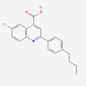 2-(4-Butylphenyl)-6-chloroquinoline-4-carboxylic acid