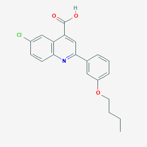 molecular formula C20H18ClNO3 B1344380 2-(3-Butoxyphenyl)-6-chloroquinoline-4-carboxylic acid CAS No. 932841-45-7