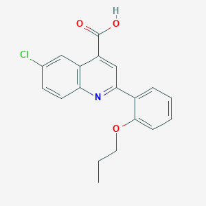 molecular formula C19H16ClNO3 B1344381 6-Chloro-2-(2-propoxyphenyl)quinoline-4-carboxylic acid CAS No. 932929-02-7