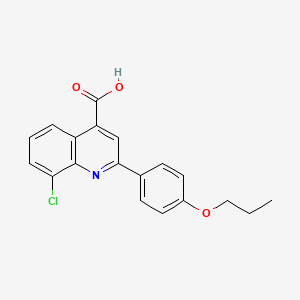 molecular formula C19H16ClNO3 B1344382 8-Chloro-2-(4-propoxyphenyl)quinoline-4-carboxylic acid CAS No. 862713-29-9