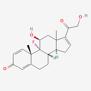 molecular formula C21H25FO4 B13443824 16,17-Didehydro 16-Demethyl Desoximetasone 