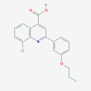 molecular formula C19H16ClNO3 B1344383 8-Chloro-2-(3-propoxyphenyl)quinoline-4-carboxylic acid CAS No. 862713-32-4