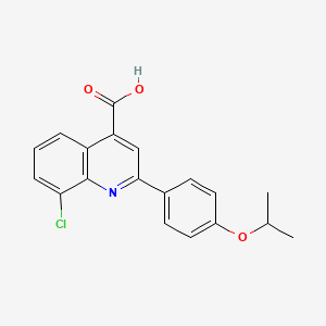molecular formula C19H16ClNO3 B1344384 8-Chloro-2-(4-isopropoxyphenyl)quinoline-4-carboxylic acid CAS No. 862713-34-6