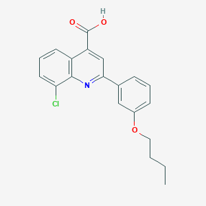 molecular formula C20H18ClNO3 B1344386 2-(3-Butoxyphenyl)-8-chloroquinoline-4-carboxylic acid CAS No. 863185-09-5