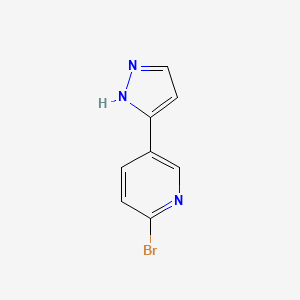 molecular formula C8H6BrN3 B13443907 2-Bromo-5-(1h-pyrazol-3-yl)pyridine 