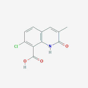 molecular formula C11H8ClNO3 B13443916 2-Hydroxy-3-methyl Quinmerac 